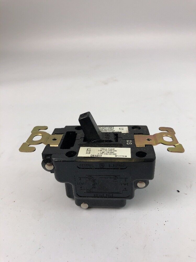 GE CR101Y 1HP SINGLE PHASE 115/230V 60/25HZ 1 POLE WITHOUT ENCLOSURE