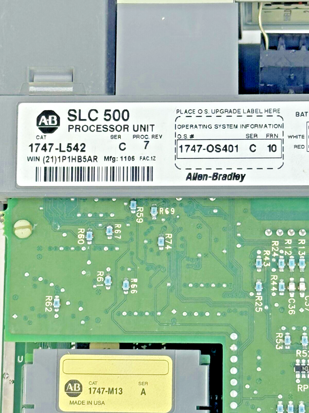 ALLEN-BRADLEY - 1747-L542 SER. C REV. 7 FRN: 10 -SLC 500 CPU PROCESS. & 1747-M13