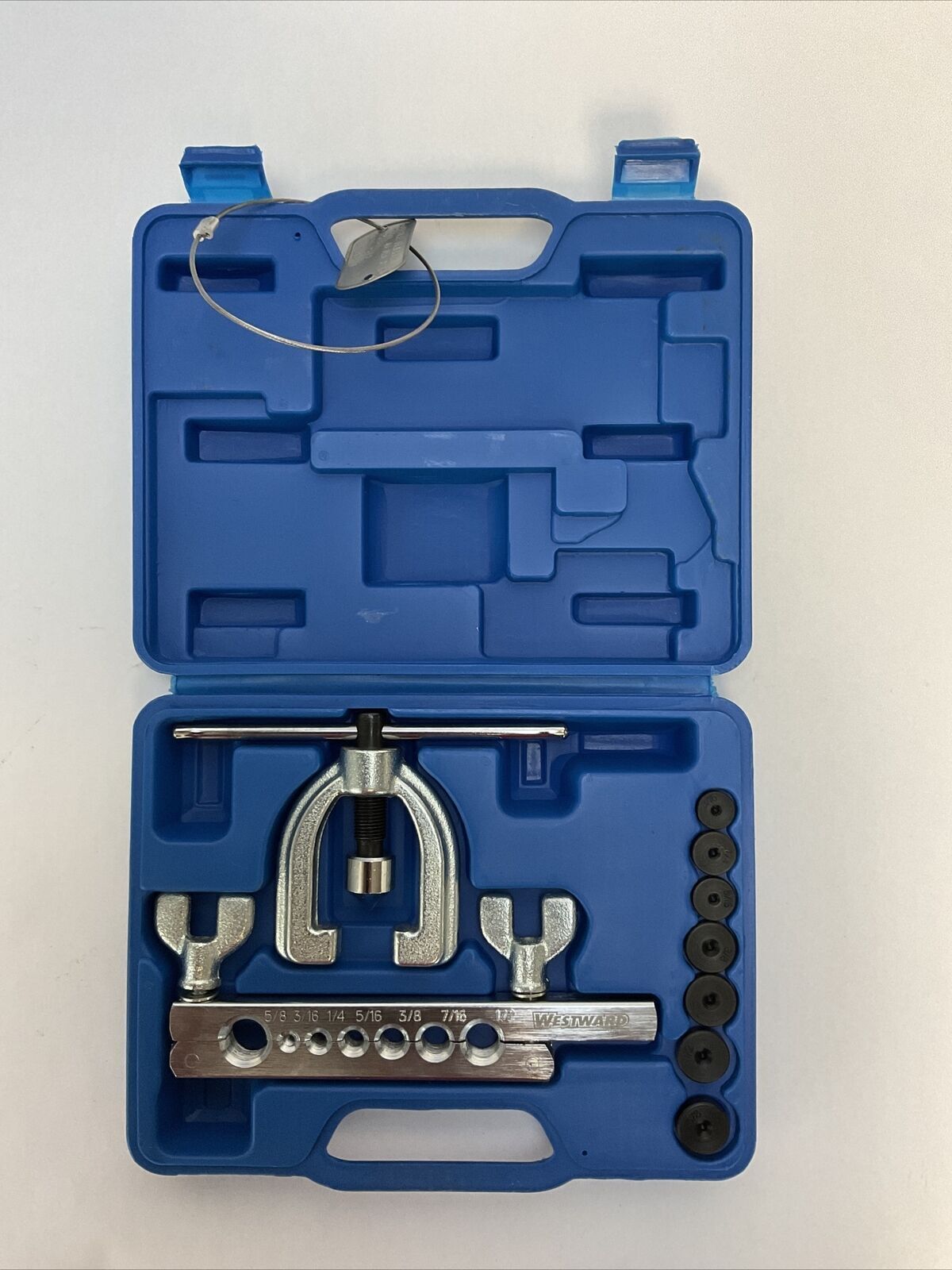 WESTWARD 3CYN8 7PC DOUBLE FLARING TOOL KIT 3/16",1/4",5/16",3/8",7/16",1/2",5/8"