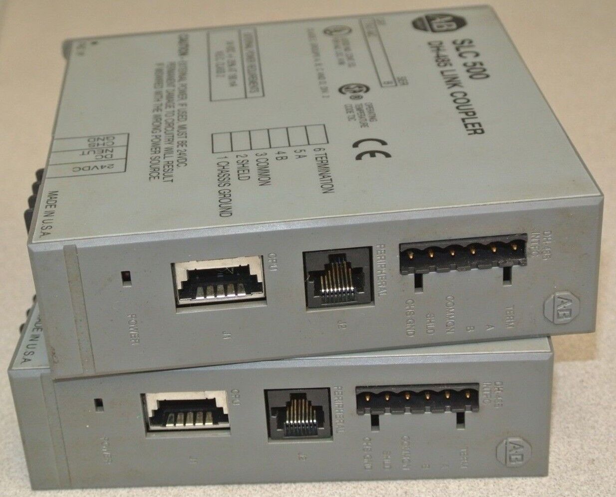 ALLEN-BRADLEY 1747-AIC / SLC500 / DH-485 LINK COUPLER - LOT of 2