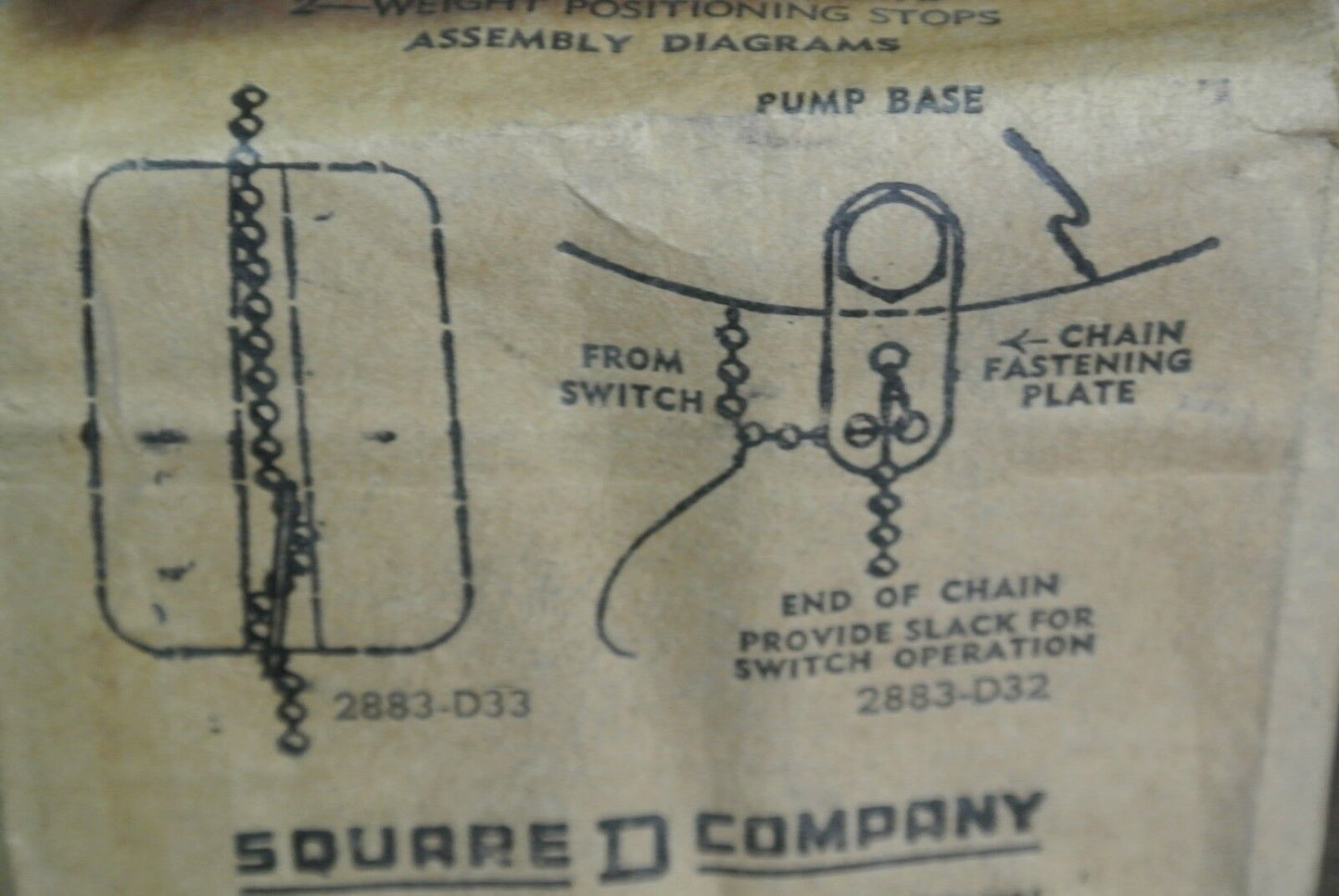 SQUARE D 9036 TYPE KG WEIGHT ACCESSORY for SUMPTROL - 2883-D33 -D32 NEW SURPLUS