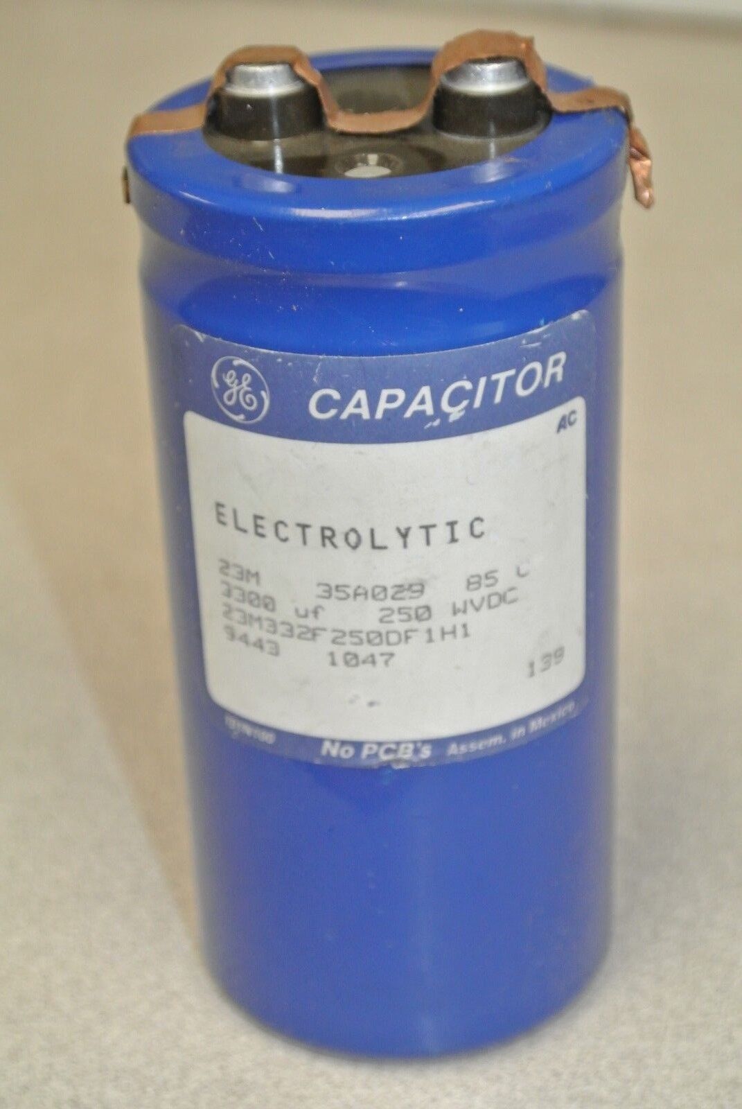 GE 23M332F250DF1H1 ELECTROLYTIC CAPACITOR / 3300µF / 250WVDC