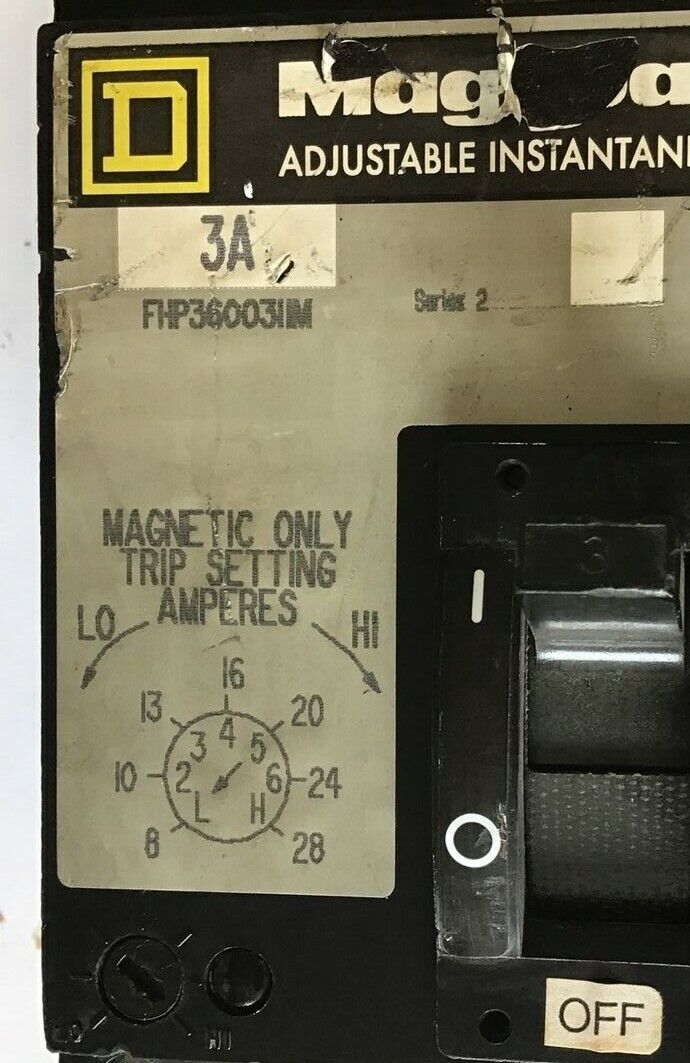 SQUARE D FHP3600311M CIRCUIT BREAKER 600VAC 3A