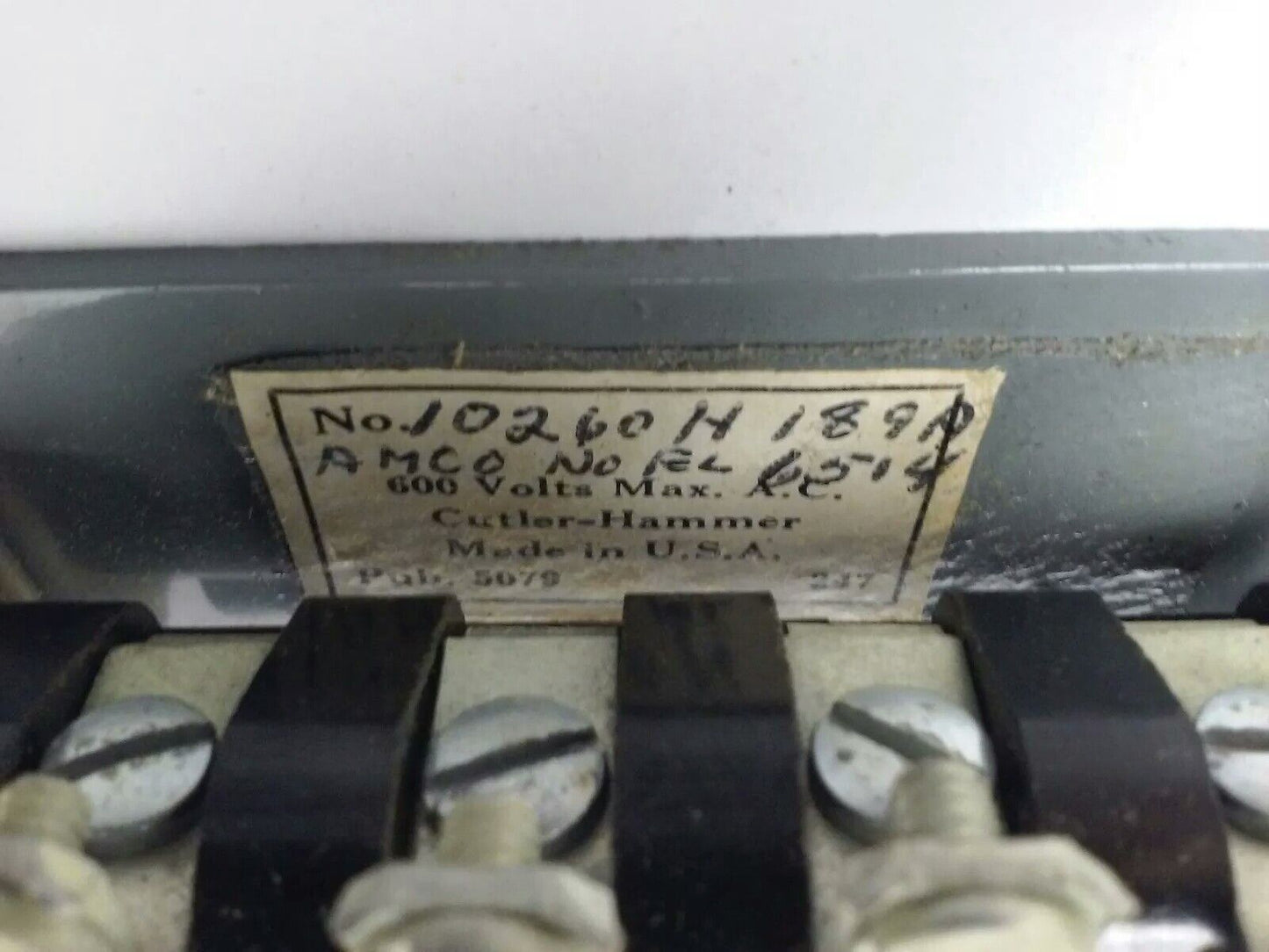 CUTLER HAMMER, 10260H189A, AMCO NO FEL 6514, 600V, DIAL CONTROL