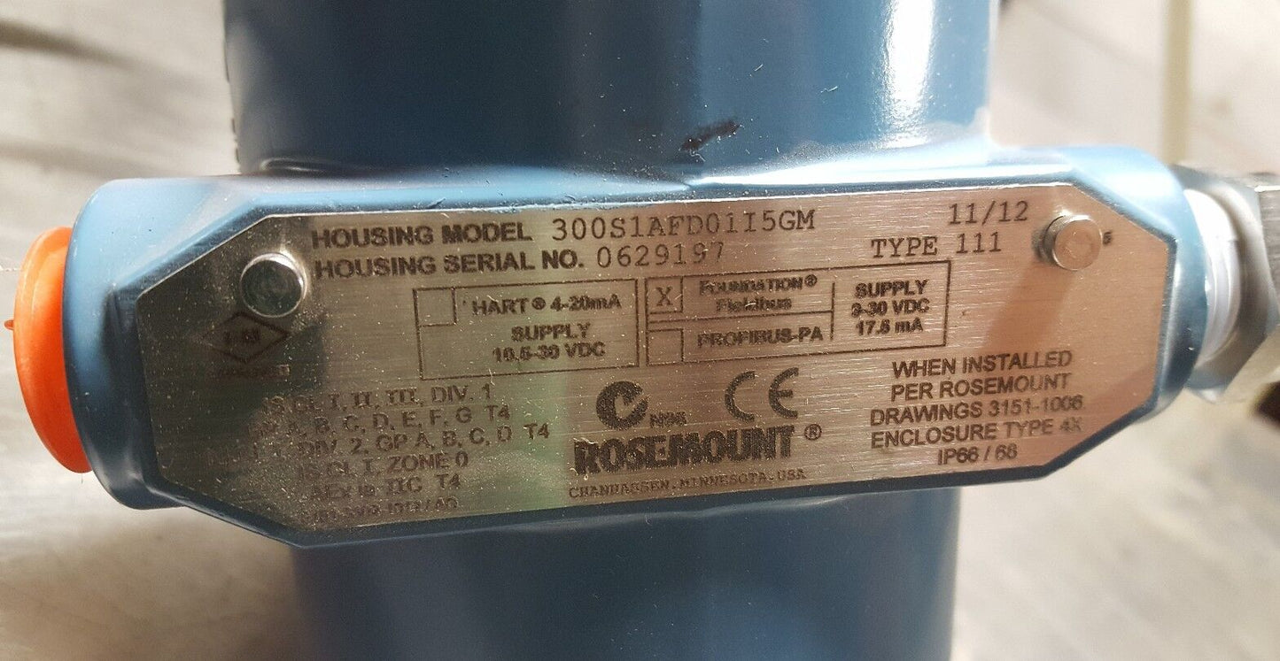 ROSEMOUNT 3051S1TG2A2B11F1AS01B4I5Q4GM DP0001-2030-S6 1199WDB10AFFWG2DAA9GT