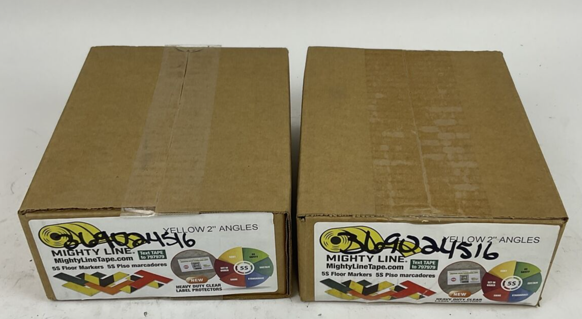 MIGHTY LINE YELLOW FLOOR TAPE L SHAPE 2" QTY 200