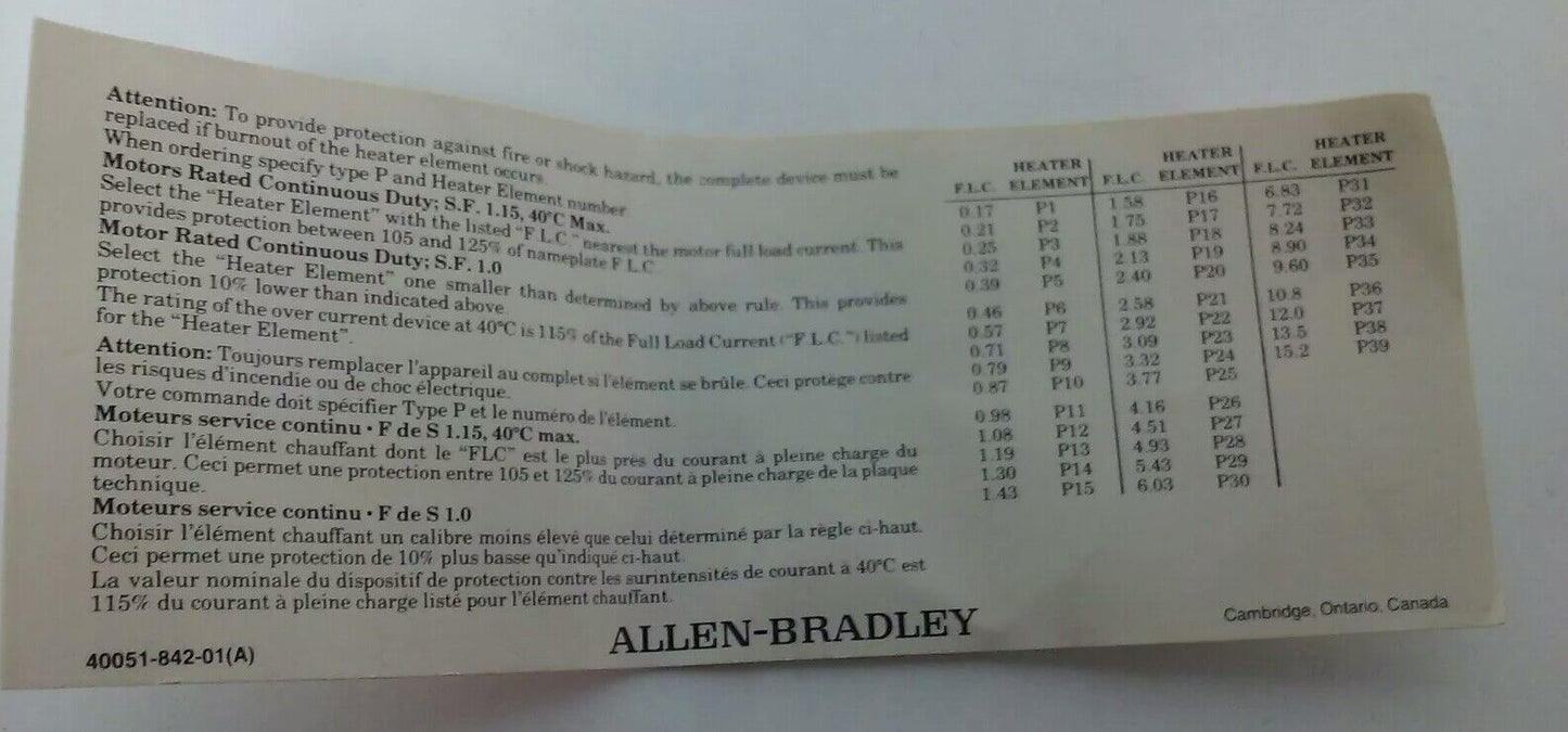 ALLEN BRADELY 600-TQX110 SER.B, MANUAL MOTOR STARTER 240V, NO KEY