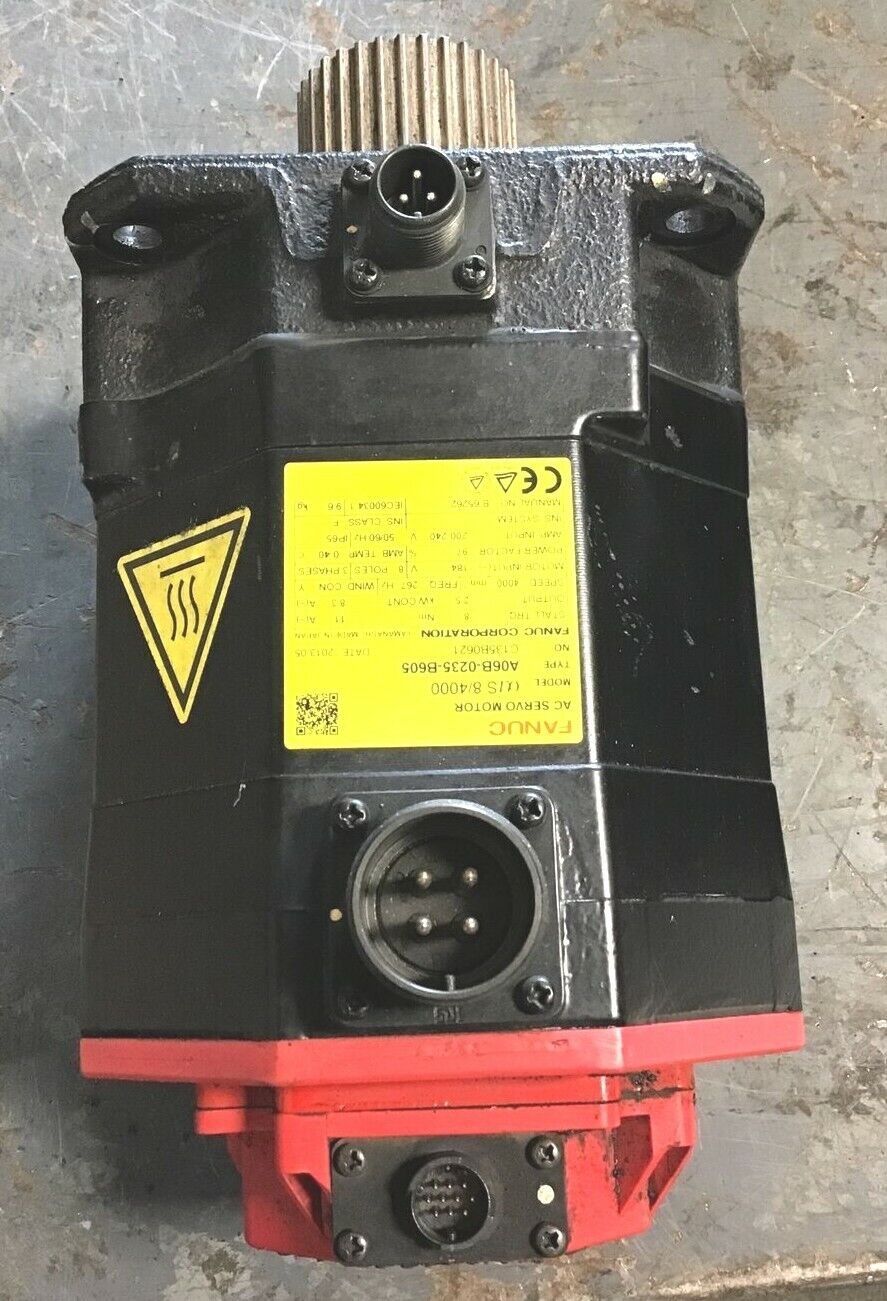 FANUC A06B-0235-B605 AC SERVO MOTOR AIS 8/4000 200-240V 50/60HZ 8POLE 3 PHASE