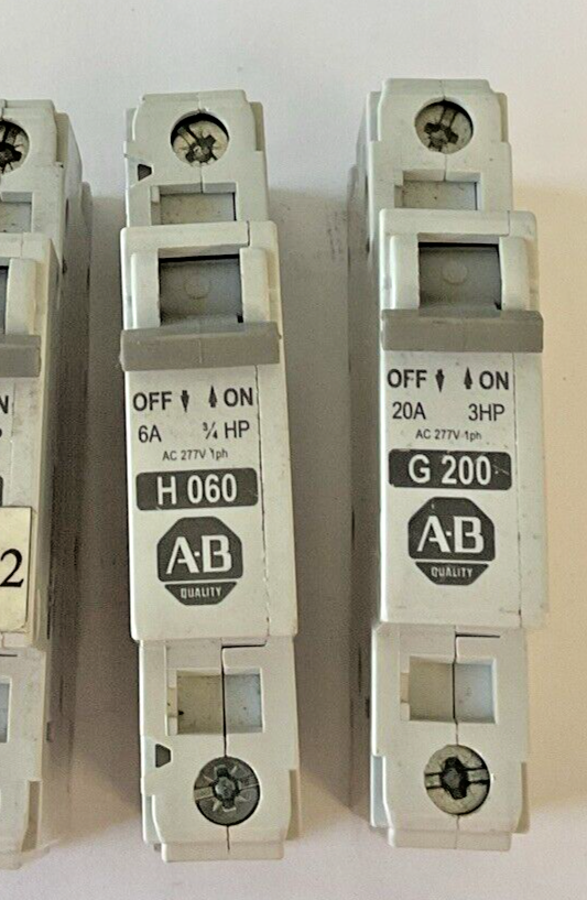 ALLEN BRADLEY 1492-CB1 G010(2X)G020(3X)G050(2X)H060(1X)G200(1X) CIRCUIT BREAKER