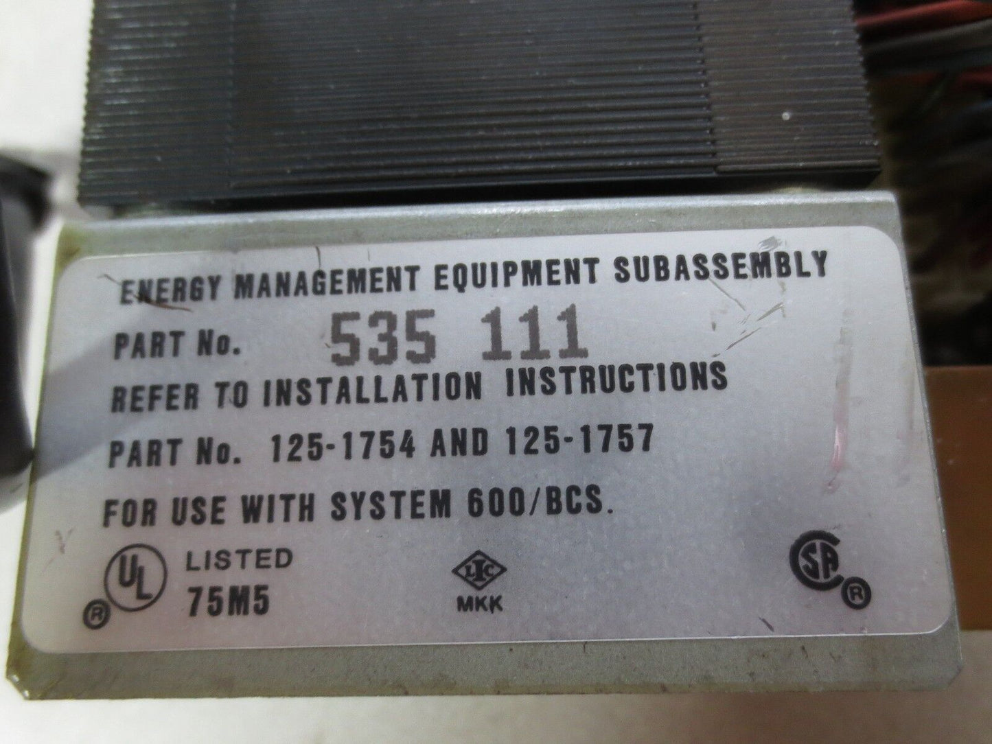 LANDIS & GYR 535 111 ENERGY MANAGEMENT EQUIPMENT SUBASSEMBLY - POWER SUPPLY