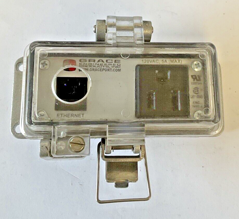 GRACE P-R2-F3R0 ETHERNET INTERFACE CONNECTOR PORT 120VAC 5A **HOLE IN COVER**