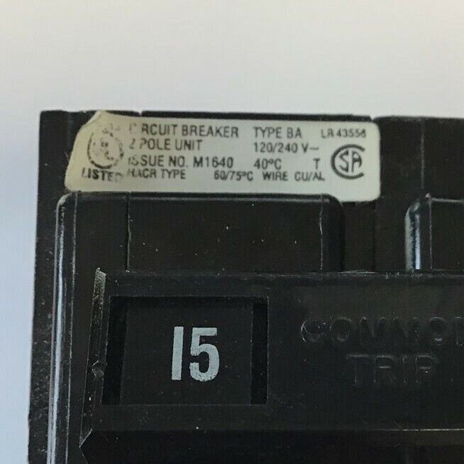 CUTLER HAMMER BA215 QUICKLAG CIRCUIT BREAKER 15A, 2POLE***LOTOF5***