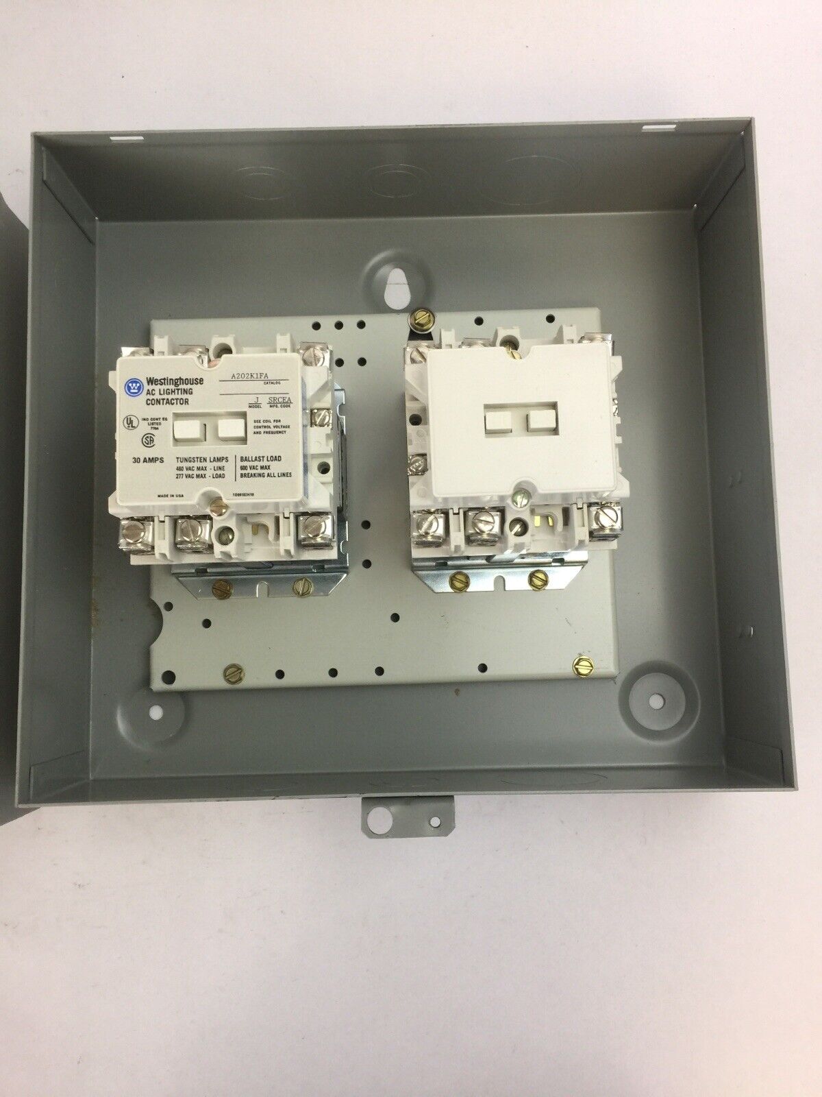 WESTINGHOUSE A202S1FA A202K1FA AC LIGHTING CONTACTOR 30A MODEL J COIL 120V 60HZ