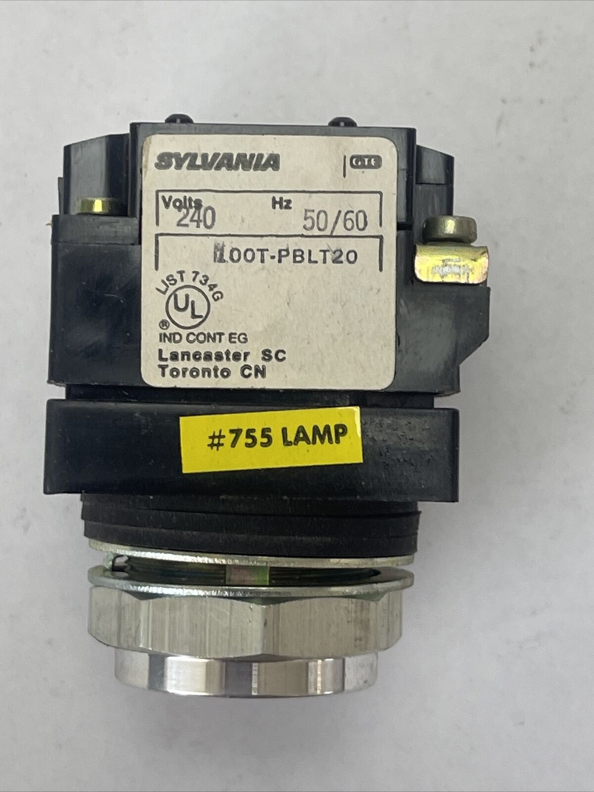SYLVANIA CLARK 100T-PBLT20 ILLUMINATED PUSHBUTTON 240V 50/60HZ