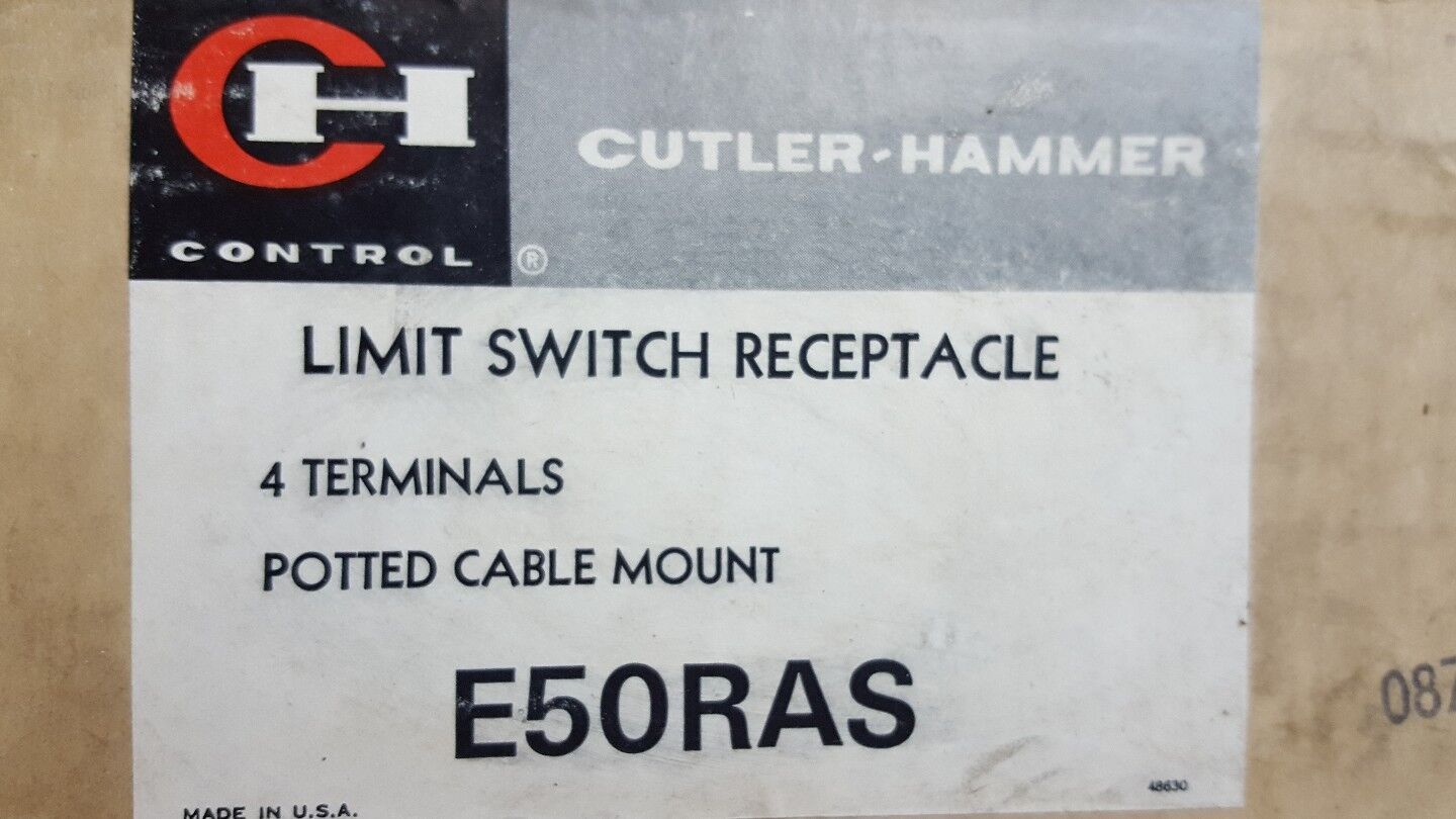 CUTLER HAMMER LIMIT SWITCH RECEPTACLE E50RAS NIB
