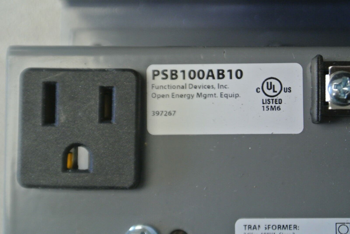 FUNCTIONAL DEVICES PSB100AB10 POWER SUPPLY + MH1000 ENCLOSURE / 24VAC-120VAC
