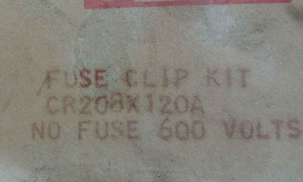 GE / GENERAL ELECTRIC CR208X120A FUSE CLIP KIT - 600V - NO FUSE - NEW SURPLUS