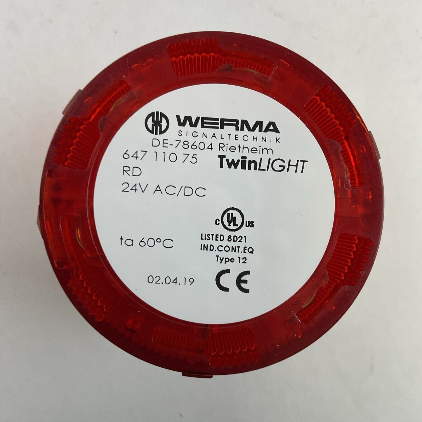 WERMA 647 110 75 TWIN LIGHT RED 24V