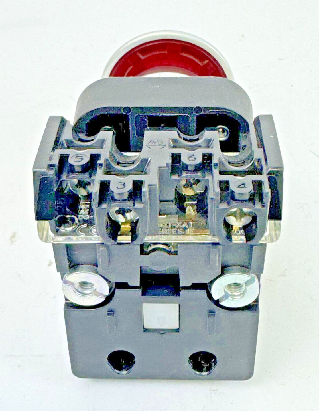 ALLEN-BRADLEY - 800TC-FXQH2RA1 SER. U - RED MUSHROOM PUSH/PULL BUTTON W/ BLOCK