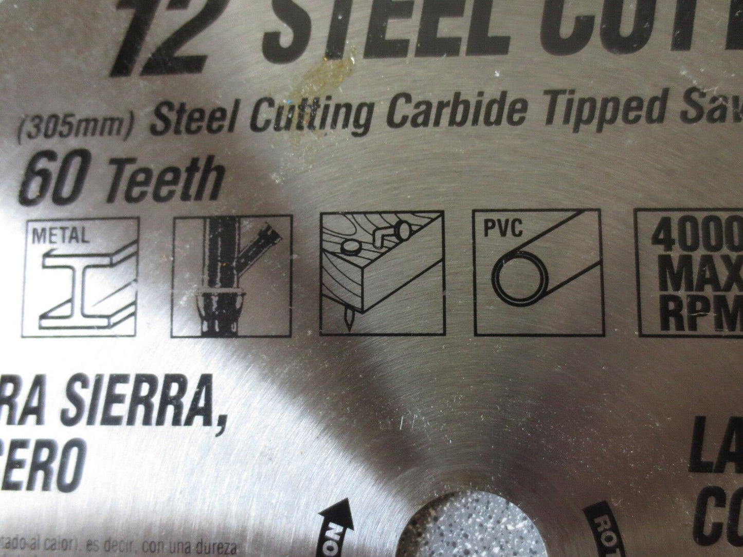 VERMONT AMERICAN 12" STEEL CUTTER 60T CARBIDE TIPPED CIRC BLADE - NEW SURPLUS