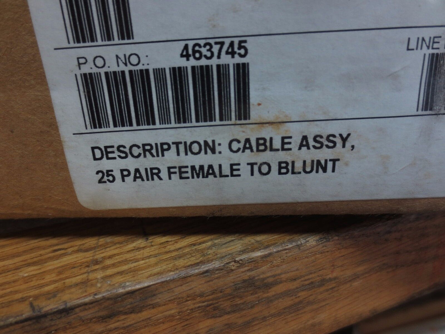 BEST-TRONICS 722-200214 CABLE ASSEMBLY, 25 PAIR FEMALE to BLUNT - WESTELL 100' ?