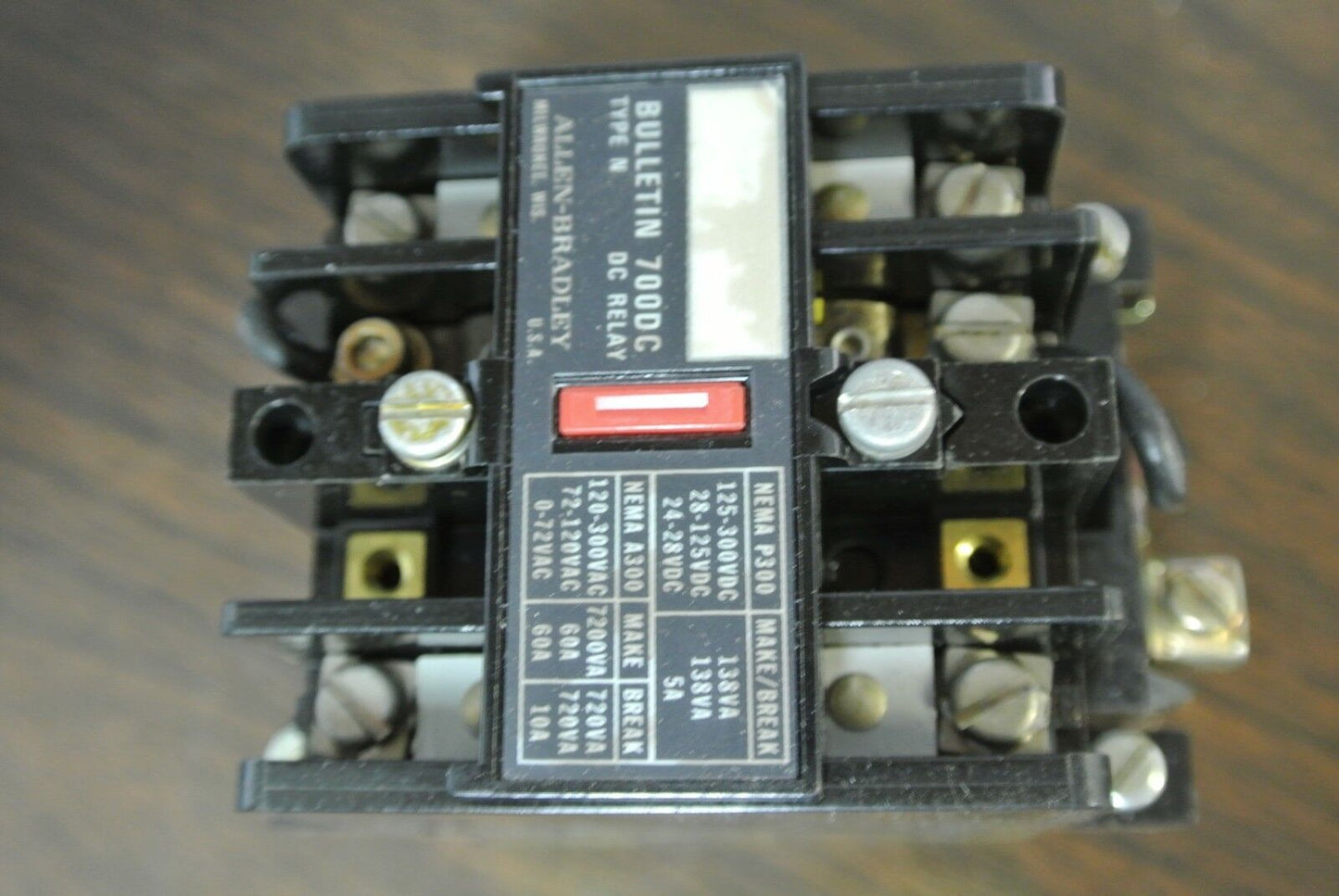 ALLEN-BRADLEY 700DC-N200Z1 TYPE N DC RELAY 115-125VDC, 2 N.O. - NEW SURPLUS