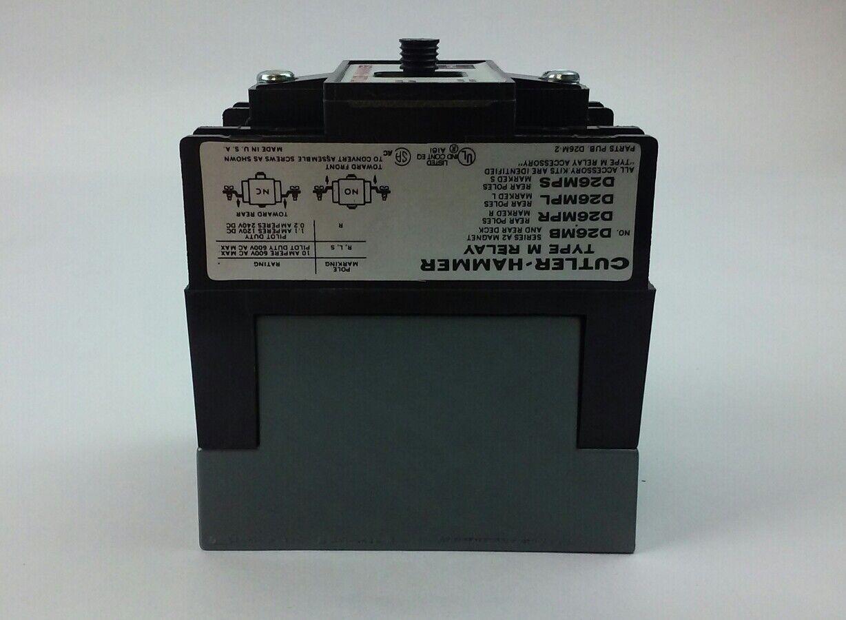 CUTLER HAMMER TYPE M RELAY 600V D26MR20A