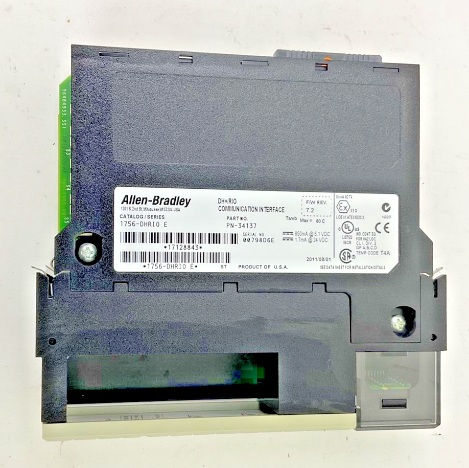 ALLEN BRADLEY 1756-DHRIO SER.E COMMUNICATION INTERFACE FWREV.7.2 24VDC