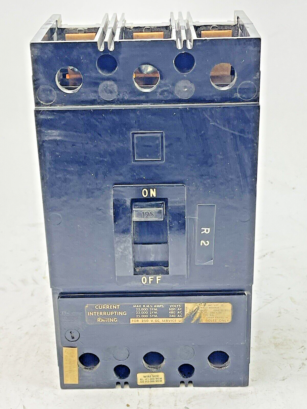 SQUARE D - KAP-36125 - CIRCUIT BREAKER - 125 AMP, 3 POLE, 600 VAC