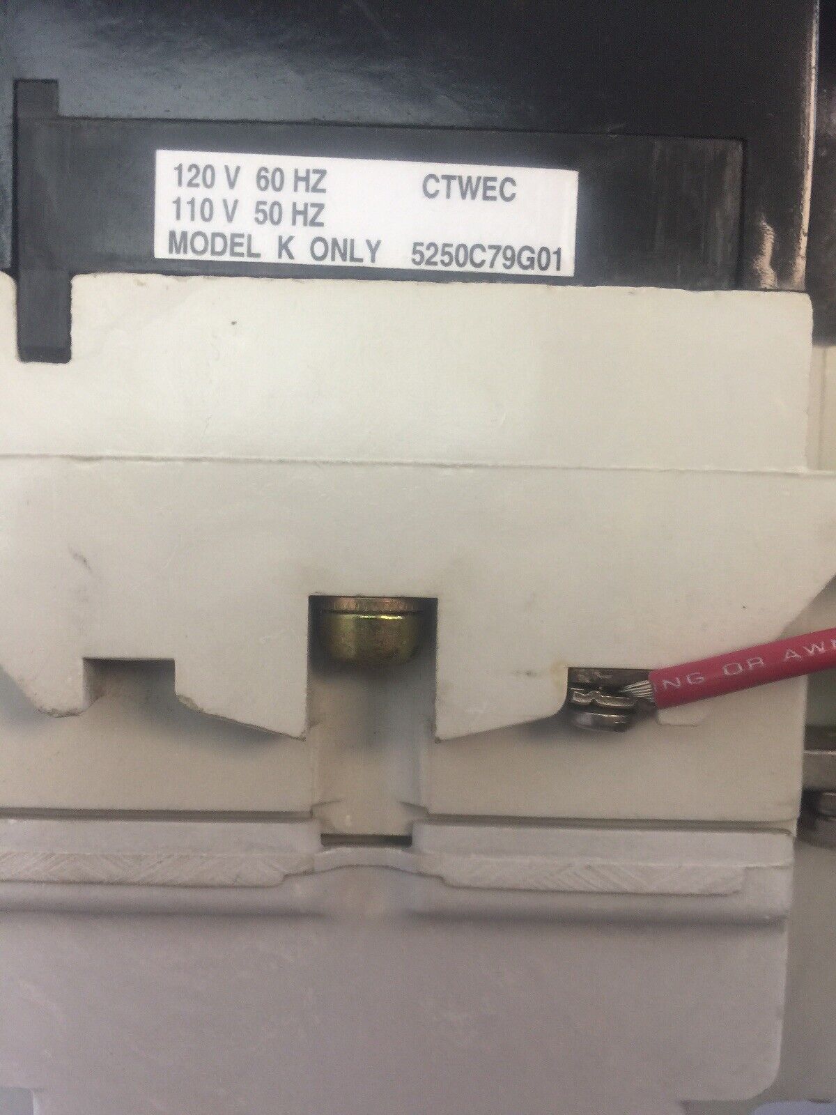 WESTINGHOUSE A200M4C SIZE 4 STARTER COIL 120V 60HZ BA43A