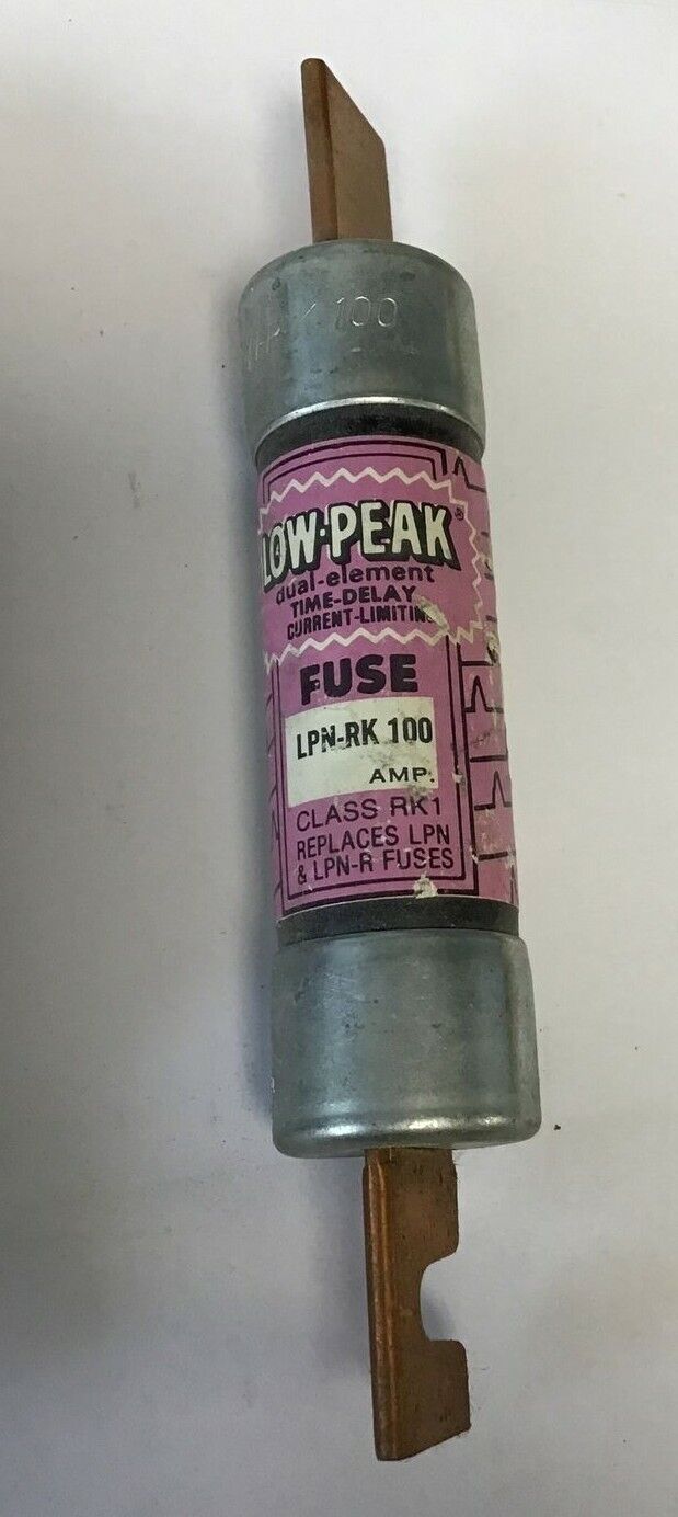 BUSSMANN LPN-RK 100 FUSE 100A CLASS RK1 250VAC DUAL ELEMENT ***LOTOF5***