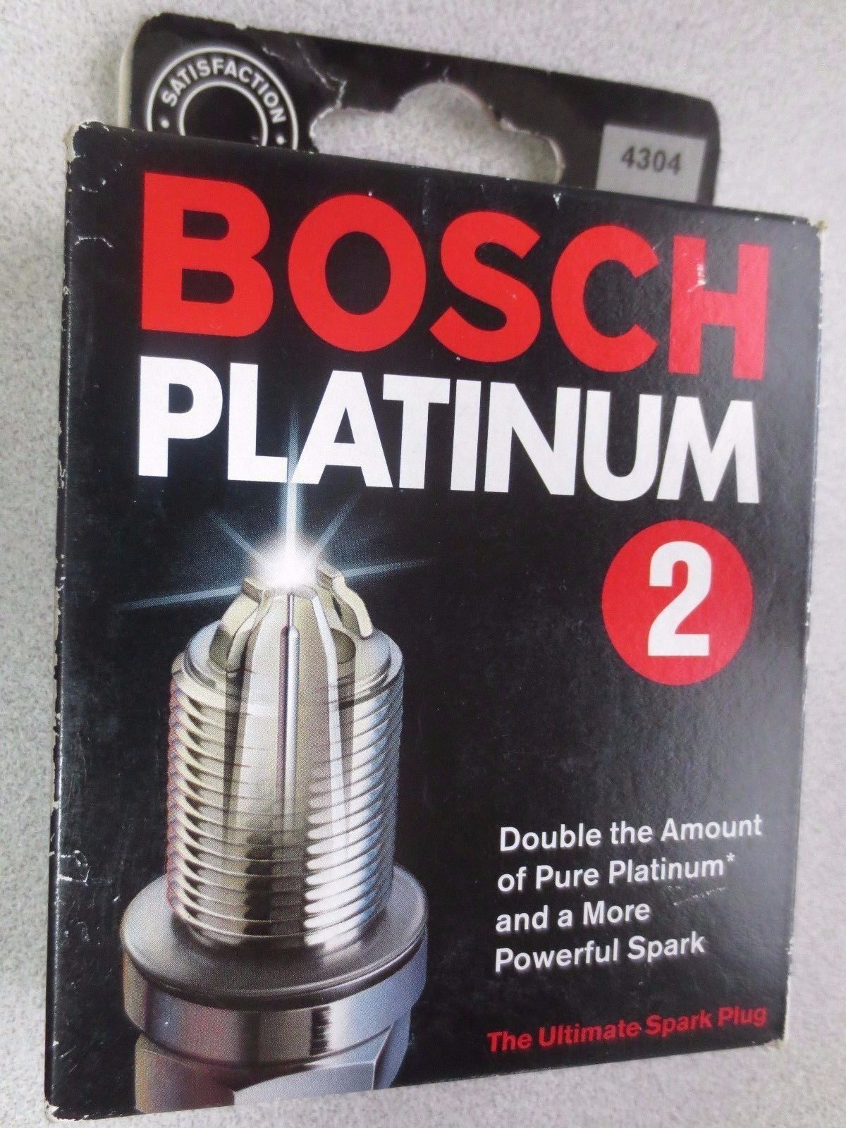 BOSCH 4304 / 0 242 225 606 PLATINUM 2 SPARK PLUGS - NEW SURPLUS, PACK of 4