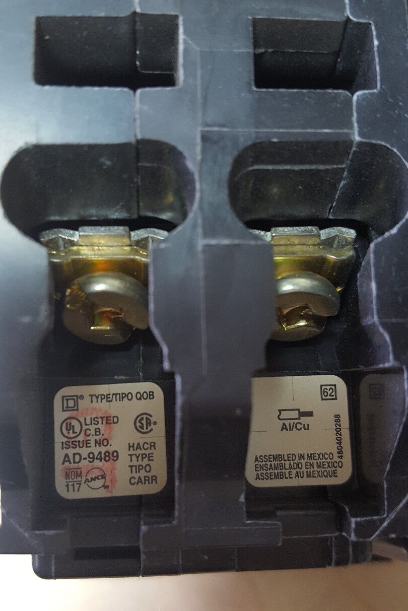 QOB230 Square D 30 amp bolt on breaker 120/240v 10kA 2 pole (LOT OF 2)