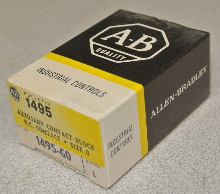 ALLEN-BRADLEY 1495-G0 AUXILIARY CONTACT BLOCK / NC CONTACT / SIZE 0 NEW SURPLUS