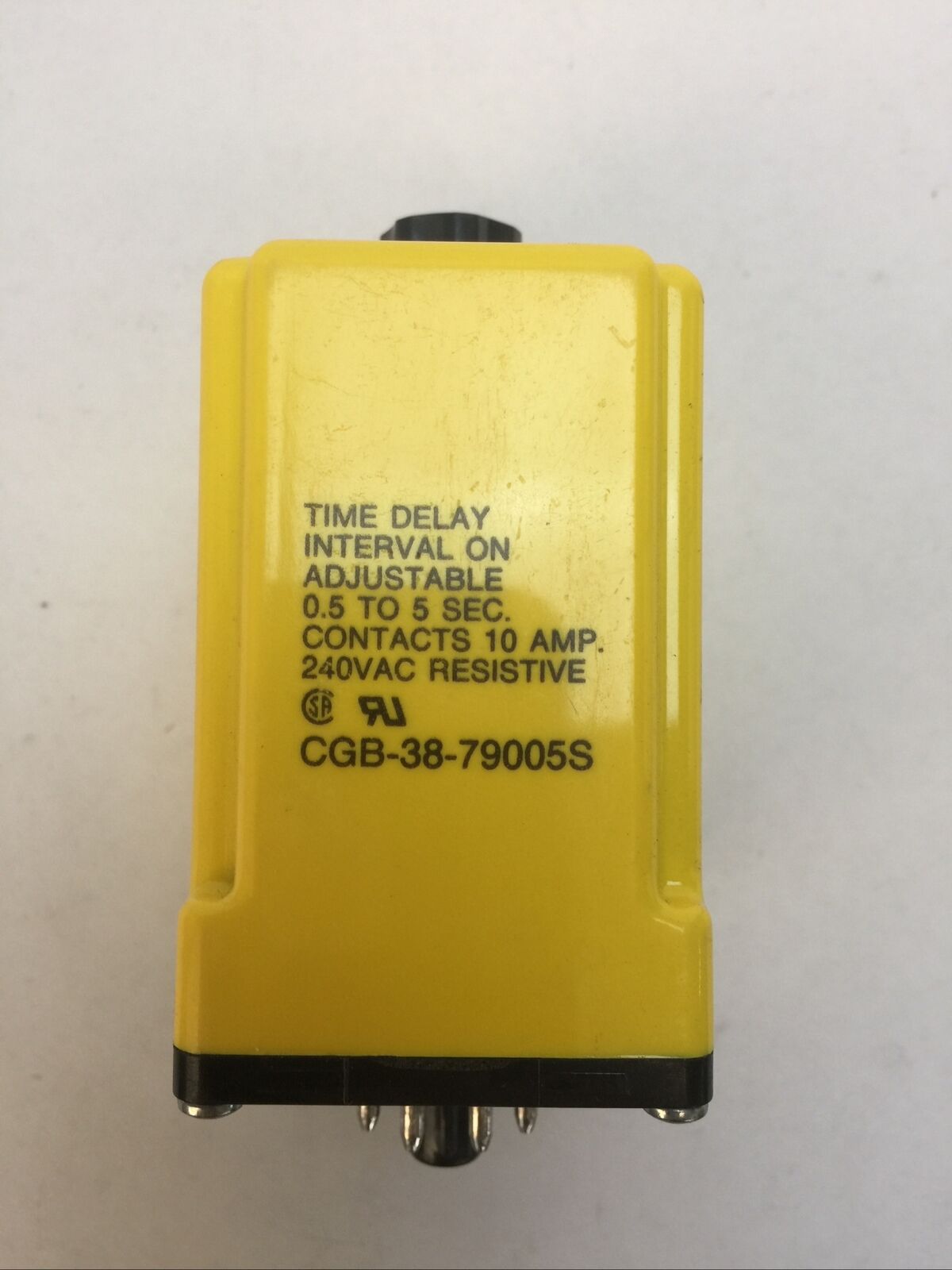 POTTER & BRUMFIELD CGB-38-79005S TIME DELAY RELAY 0.5-5 SEC 10A 240VAC RESISTIVE