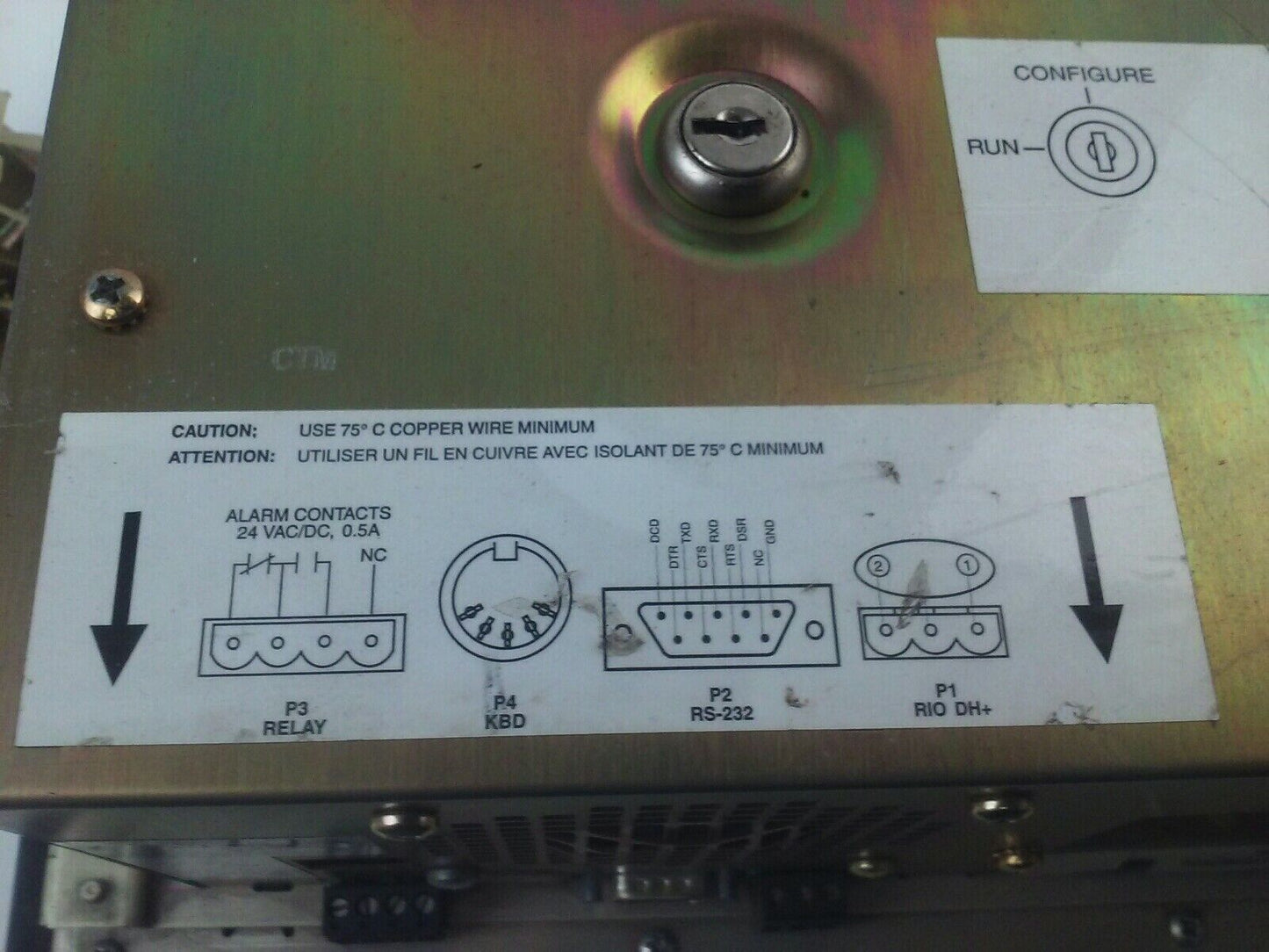 ALLEN BRADLEY 2711E-T10C6 SER. D REV. A PANELVIEW 1000E TERMINAL FRN 5.14