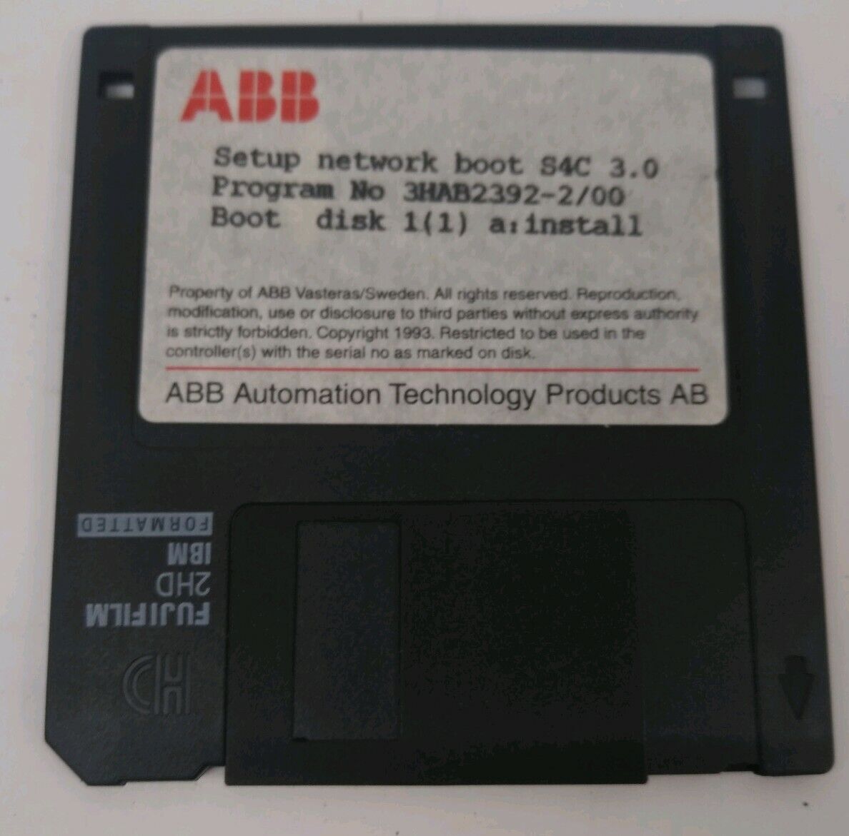 ABB 3HAB2390-1/47 SETUP NETWORK 3HAB2392-2/00 SYSTEM KEY 3HAB2390-3/20 (3 DISK)