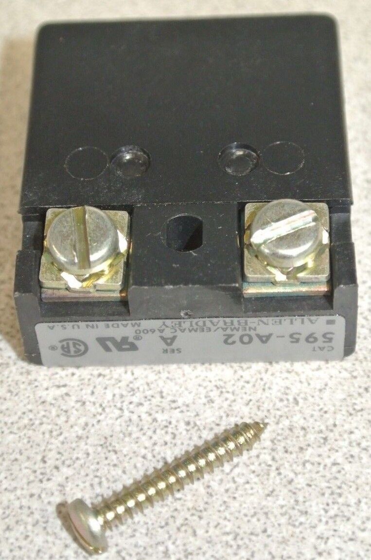 ALLEN-BRADLEY 595-A02 AUXILIARY CONTACT / 1 N.O. / SIZES 0-2 & 5-9 / NEW SURPLUS