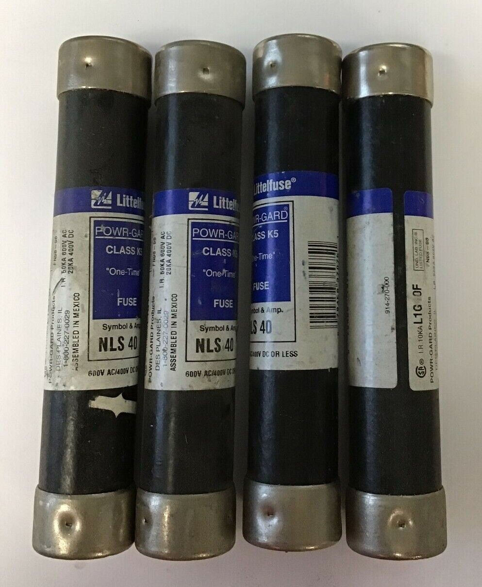 LITTELFUSE NLS 40 POWR-GARD FUSE 40AMP 600VAC 400VDC CLASS K5 ****LOTOF4****