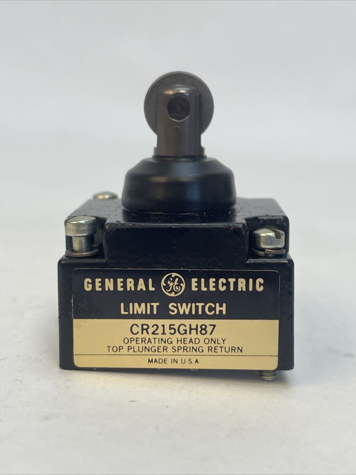 GE CR215GH87 TOP ROLLER PLUNGER HEAD ONLY WITH VITON SEALS FOR PLUG IN LIMIT SWI
