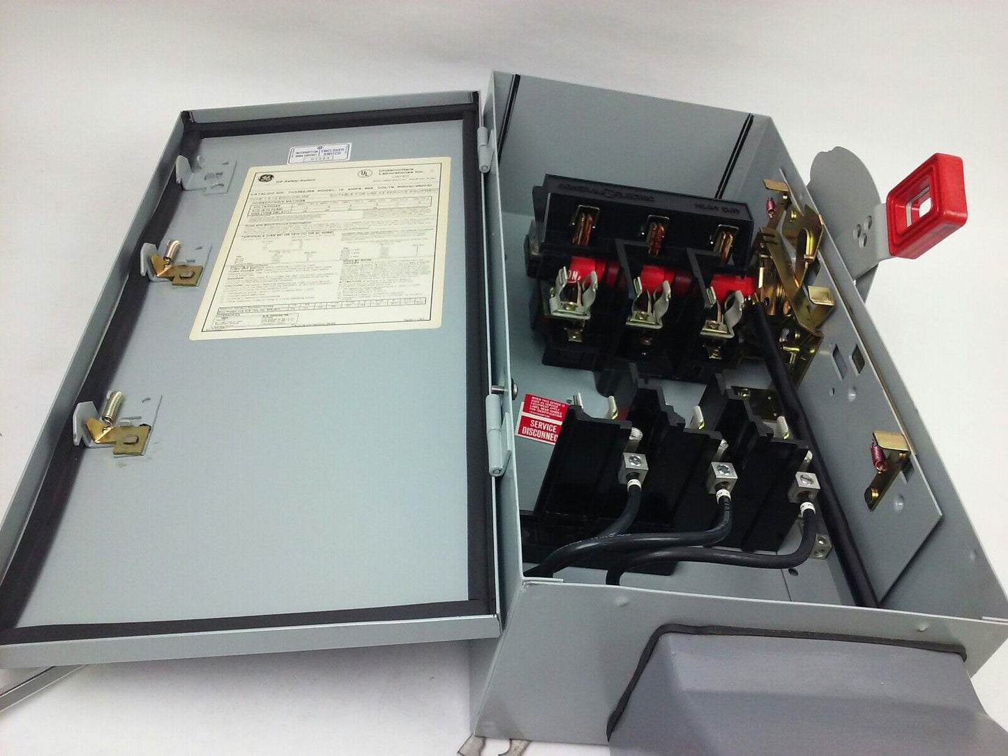 GE TH3362JRS, SAFETY SWITCH, MOD.10, 60A, 600VAC/250VDC, D16419 INTERLOCK RECEP