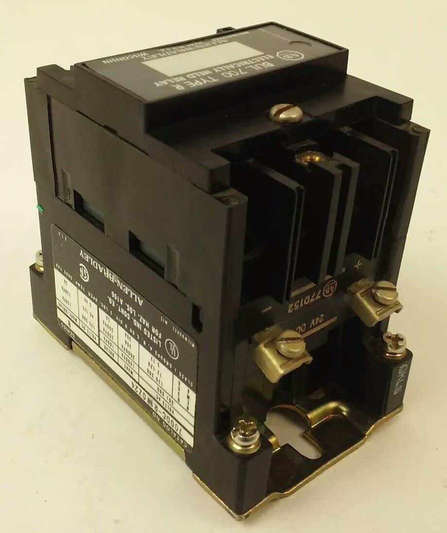 ALLEN BRADLEY, 700DC-R110Z24 SER.B, 600V, 30A, 24V DC COIL, MISSING PARTS