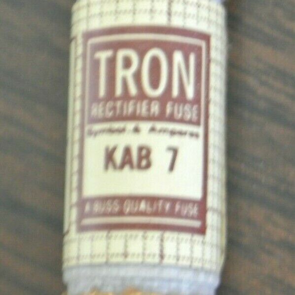 BOX of 10 / BUSSMANN / TRON KAB-7 RECTIFIER FUSES 7A / 250V NEW SURPLUS
