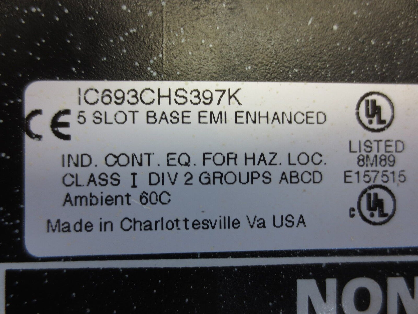 GE FANUC IC693CHS397K 5 SLOT BASE EMI ENHANCED