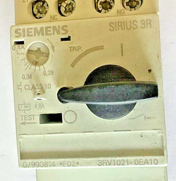 SIEMENS 3RV1021-0EA10 MOTOR CONTROL 4.8A 600V