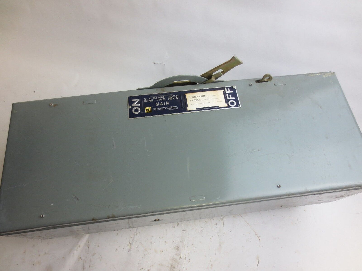 SQUARE D QMB-364-MW FUSIBLE PANEL SWITCH - 600VAC, 200A, 3-POLE