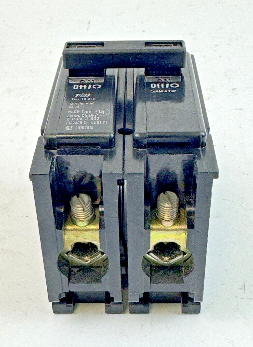THOMAS & BETTS *LOT OF 5* TB245 - COM TRIP CIRCUIT BREAKERS -2 POLE/20 A/240 VAC