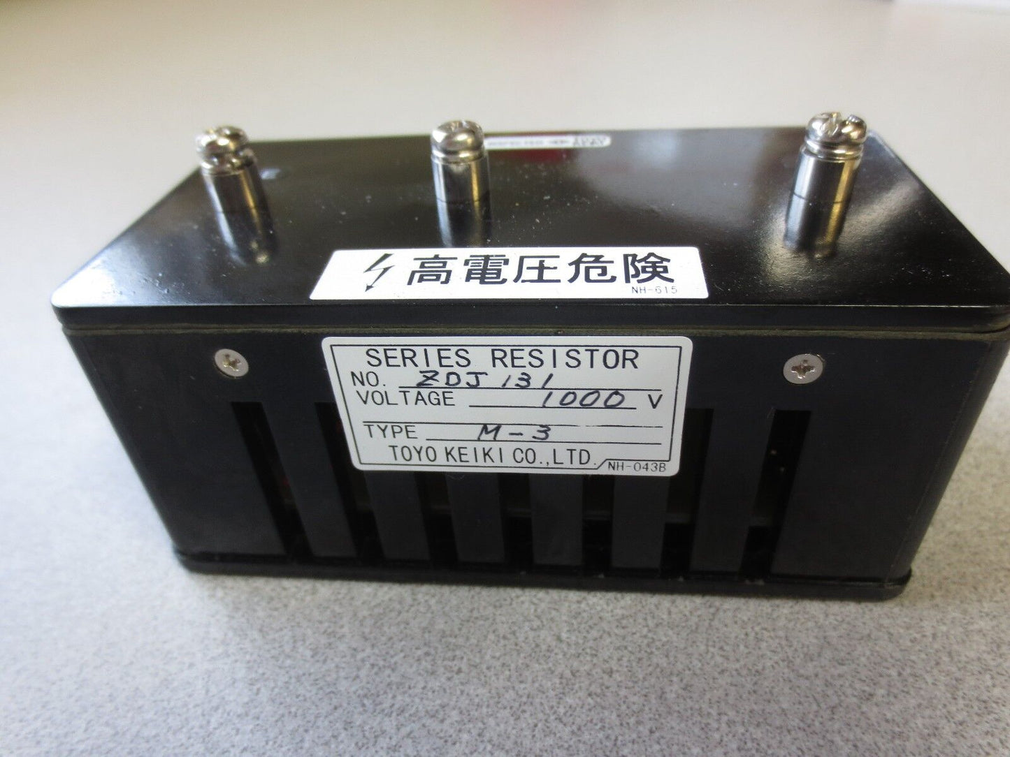 TOYO KEIKI CO LTDZDJ131 SERIES RESISTOR - TYPE M-3 - 1000V