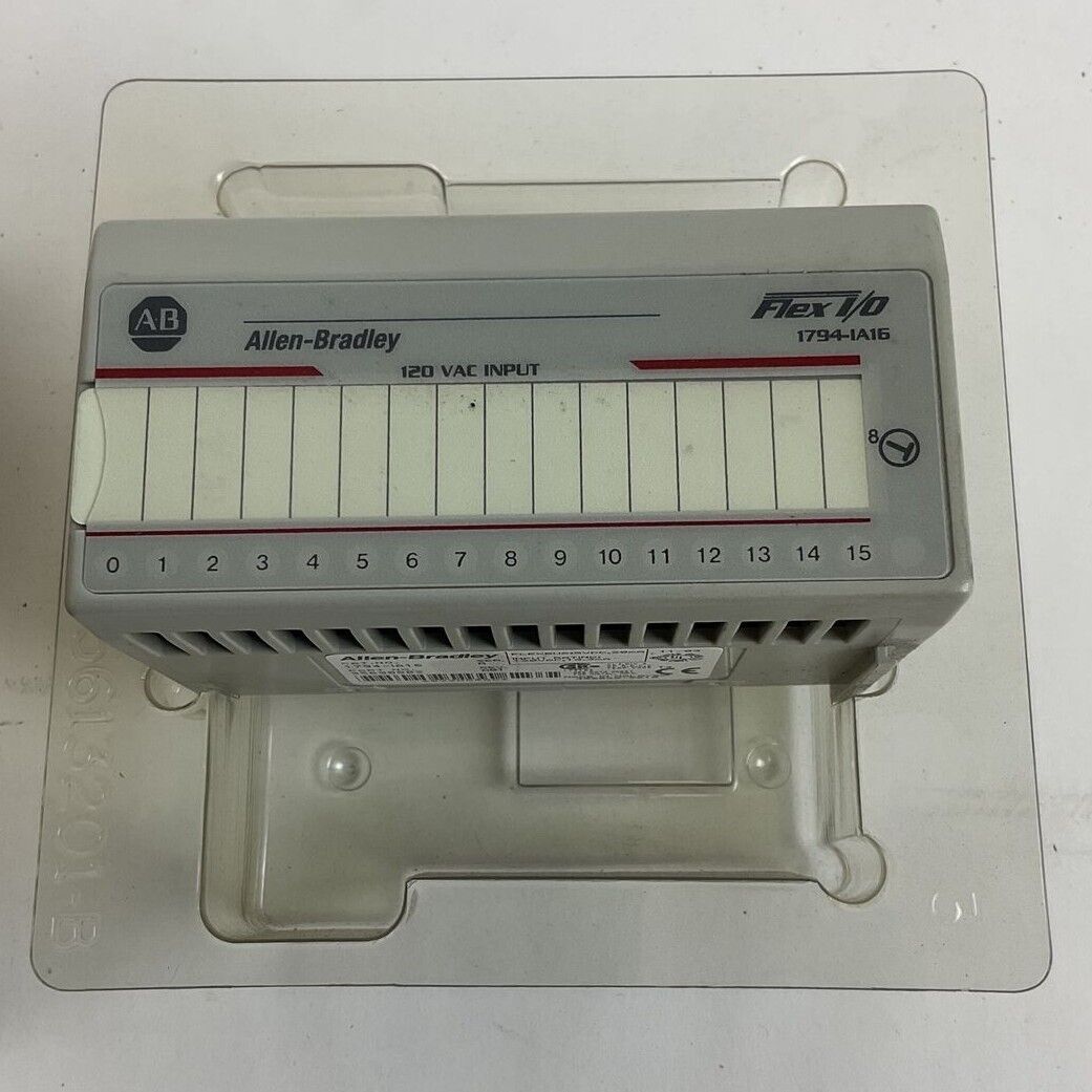 ALLEN BRADLEY 1794-IA16 INPUT MODULE SER.A 5VDC REV.A01 120VAC 20MA