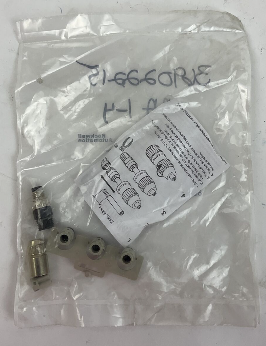 ALLEN BRADLEY 889P-M3DC-H IDC FIELD ATTACHABLE MALE STRAIGHT SER.B **LOTOF4**